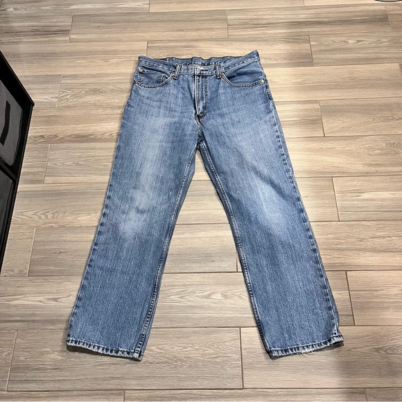 Levi’s 516 Straight Leg Jeans Men’s fits 36x28 Blue Faded Distressed Classiccore - Picture 6 of 15